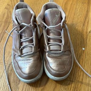 Nike Jordan’s youth size 3 rose gold color